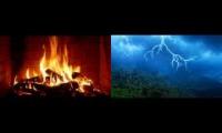 Crackling Fire Place & Storm