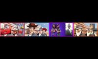 Cars, toy story, descendants: wicked world, and penguins of Madagascar coffin dance