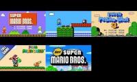 Mario Quintuple Comparison (smb1, smb2, smb3, smw, and nsmbds)