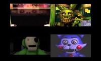 Five nights at Freddys rip offs Sparta Venom Remix quadparison