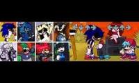 Fnf too slow mashup everyone sings it vs normal