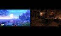 Fantasy music with rain