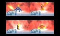 All 4 Fire Skylanders Spyros Adventure Soul Gem Previews At Once