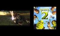 Legend of Zelda twilight princess final battle with I need a hero from Shrek 2