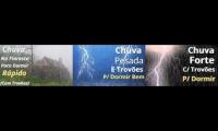 Som de Chuva para Dormir Bem e Relaxar a Mente - Barulho Chuva Forte e Trovões na Floresta Nebulosa