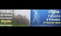 Som de Chuva para Dormir Bem e Relaxar a Mente - Barulho Chuva Forte e Trovões na Floresta Nebulosa