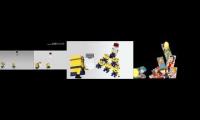 Minions changing a light bulb 3 split screen