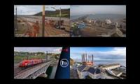 Trains at Dawlish, France and Trams