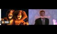 [Request] Madagascar Escape 2 Africa Lion Dance Scene! Sparta Rick Roll Remix