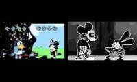 Oswald & Mackenzie Vs infected bluey & Suicide Mouse.AVI