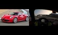 Thumbnail of GTS vs real Alfa Romeo 4C Laguna seca