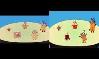 2 Numberblocks band but halves