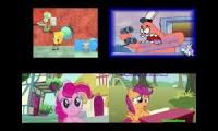 SBSP vs MLP FIM Sparta Nemesis Remix Quadparison