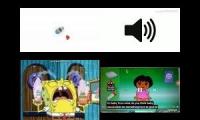 Pocoyo, Caillou, SpongeBob SquarePants, and Dora crying (for PCYOCLLUSBSPDTEFTWMMPFTL)