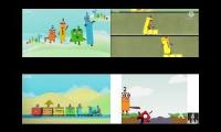 Numberblocks Sparta Remix Quadparison 1