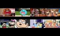 Mokeys Show Vs Bluey Vs Rabbids Invasion The Amazing World Of Gumball Sparta Remix Eightparison