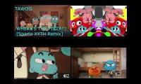 The Amazing world of Gumball Sparta remixes Quadparison 4