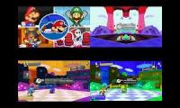 Evolution of Paper Mario Deaths & Game Over Screens Quadparison