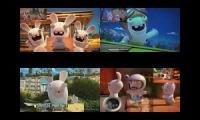 Rabbids Invasion vs Piggy Sparta Quadparison 2