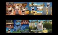 [Request 2/4] New Rabbids Invasion Sparta Remixes Side-By-Side Quadparison 2