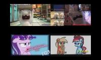 Rabbids Invasion vs My Little Pony sparta remix quadparison 3