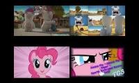 Rabbids Invasion vs My Little Pony sparta remix quadparison 4