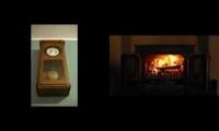 Clock and fire for soothing