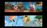 Rabbids Invasion vs My Little Pony sparta remix quadparison 12