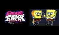 FNF Abrasive but Spong, Spongebob, and 2 mickeys sing together