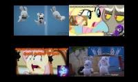 Rabbids Invasion Vs My Little Pony Sparta Remix Quadparison 4