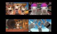 Rabbids Invasion FANDUB - Rabbid toast Episode Has a Sparta Remix Quadparison