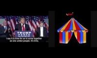 Trump speech + Clown music