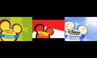 three original disney logos played at once