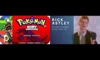Rick Astley combined with the RSE title screen