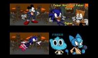 FNF | Umbal & Sonic Faker Vs Tails Faker, Gumball, Sonic.exe, & Suicide Mouse | Faker - Mods|