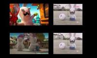 [Request 3/4] New Rabbids Invasion Sparta Remixes Side-By-Side Quadparison 3