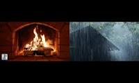 Rain + Crackling Fire