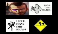Niko Bellic grunting and screaming over 3 different farti sound videos