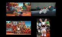 [Request 7/8] New Rabbids Invasion Sparta Remixes Side-By-Side Quadparison 7