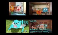 The Amazing world of Gumball vs bluey Sparta remixes Quadparison II