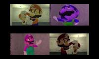 SMG4 Mario Interrogates Toad Quadparison