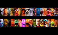 1 Second from 33 - 40 Animated Movies