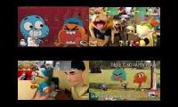 TAWOG VS SML VS MLP VS Rabbids Invasion Sparta Remix quadparison 1