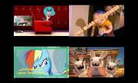 TAWOG VS SML VS MLP VS Rabbids Invasion Sparta Venom Remix quadparison