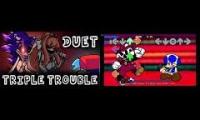 Triple Third - FNF Triple Trouble -Dual Dual Mix- Mario.exe, Sonic.exe & DOKI DOKI
