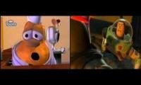 larry and the cucumber and buzz says nooooo