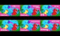 Pinkfong - Boom Boom Dino World but 6 languages combined