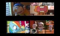 The Amazing World of Gumball Vs Rabbids Invasion Vs My Little Pony Vs SML Sparta Remixes Quadparison