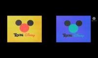 toon disney branding yellow vs blue