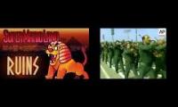 El march of el saddam forces